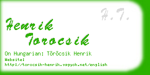 henrik torocsik business card
